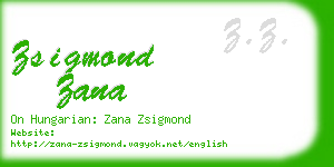 zsigmond zana business card